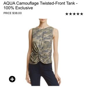 AQUA- Camouflage Twisted-Front Tank